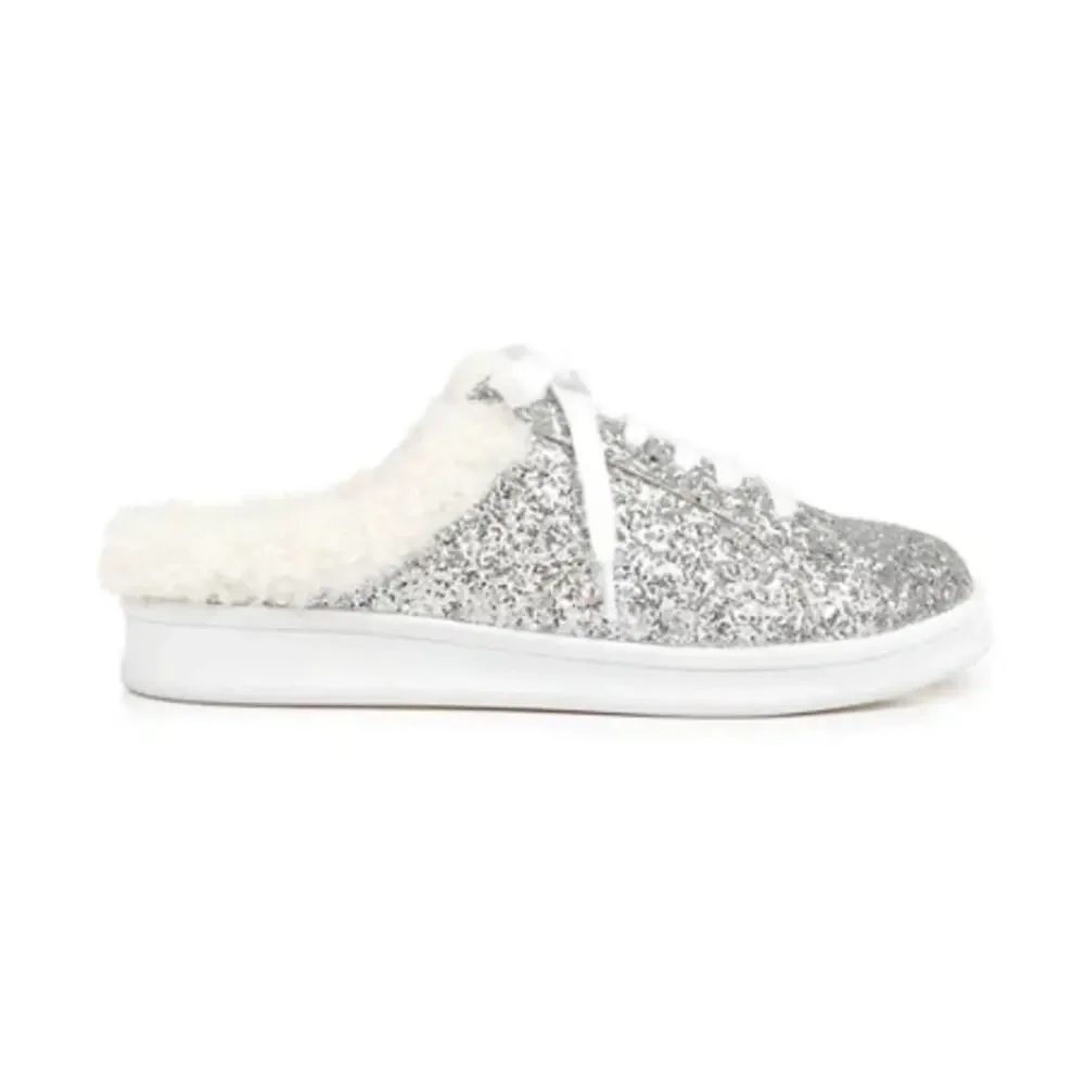 New Rampage Women's Silver/White Scott Slip On Sneakers Size 6